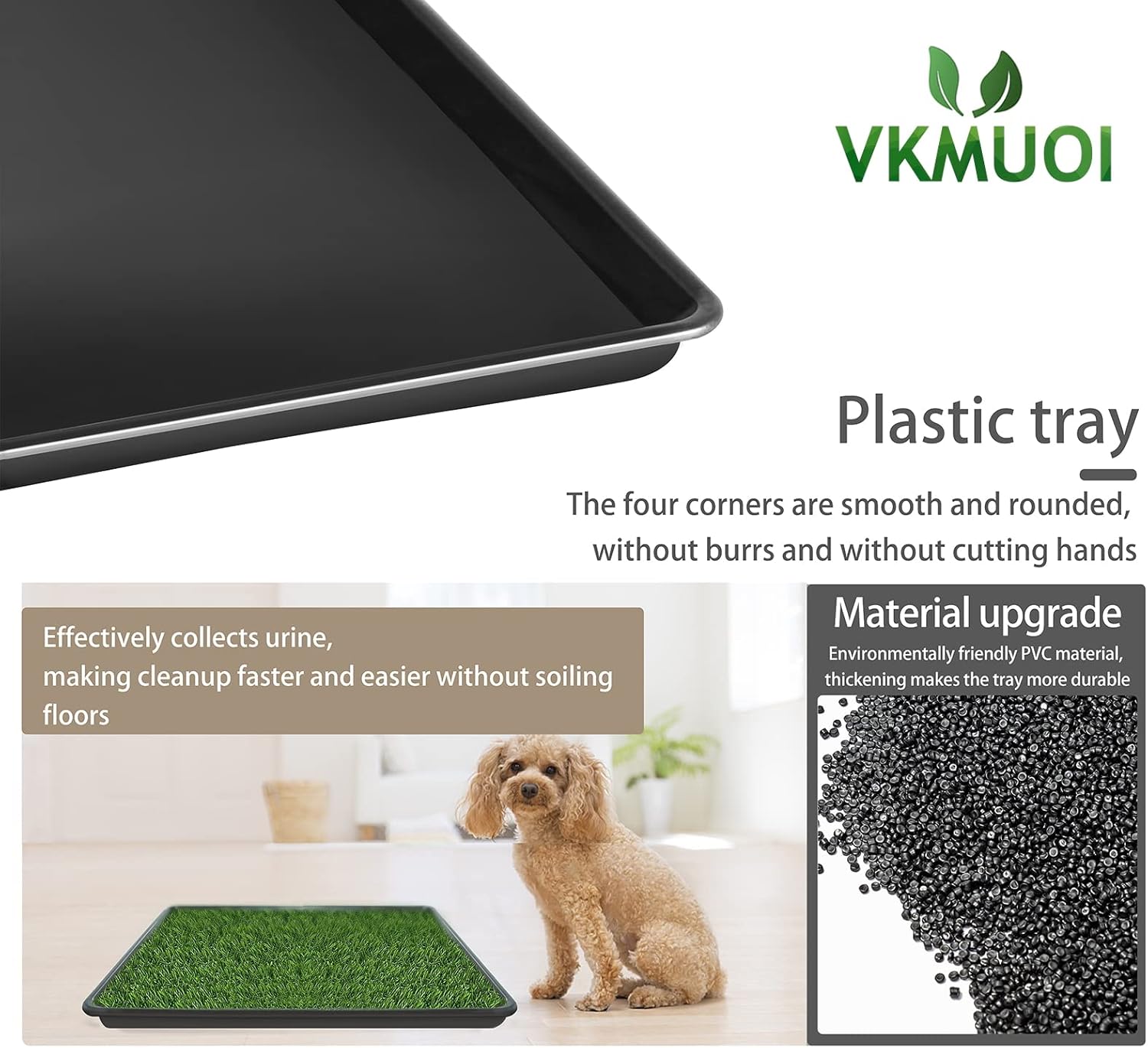 Buy VKMUOI Dog Grass Pads with Tray Fake Grass for Dogs to Pee On