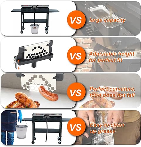 Miniatura 3 de Accesorios de grasa para parrilla Blackstone - Recogedor de grasa, embudo de drenaje de grasa trasero para parrilla Blackstone, puerta de grasa