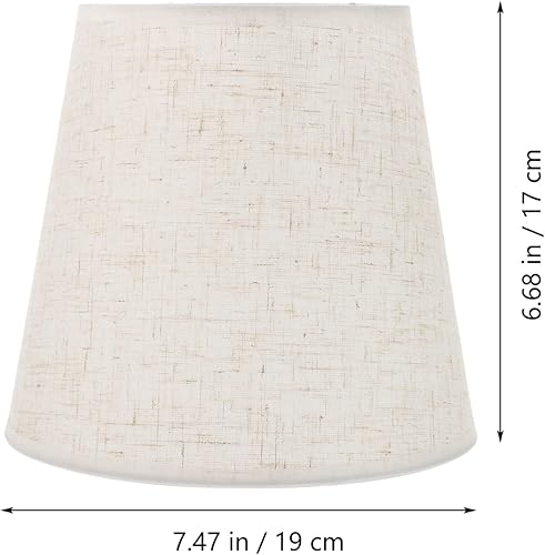 Miniatura 2 de Beaupretty Pantalla de tela de barril E27 pequeña pantalla de lámpara de escritorio cubierta de luz de reemplazo para hotel casero