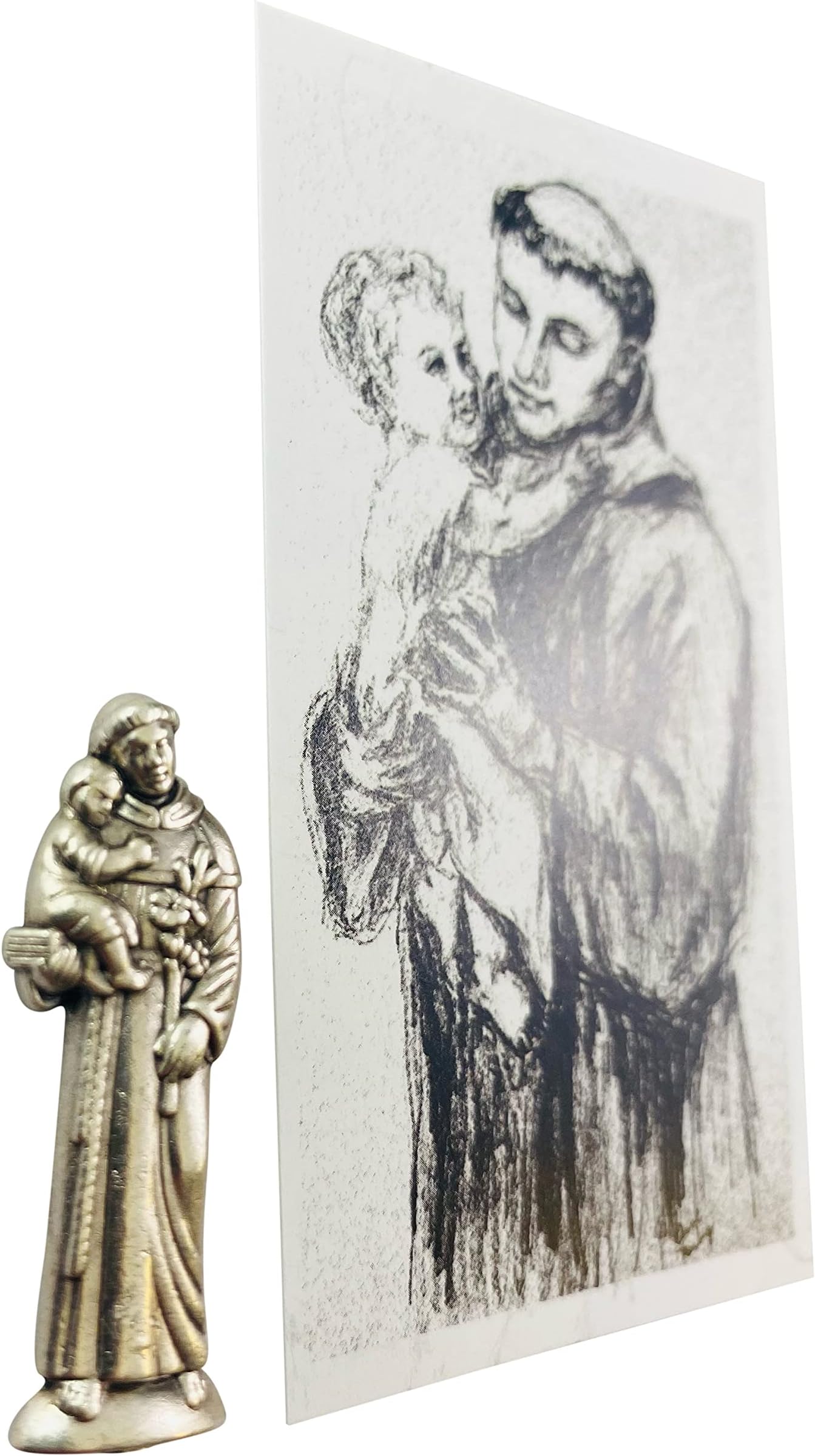 Westman Works St Anthony Patron Saint of Hopeless Lost Causes Prayer Kit with Pocket Saint Statue and Holy Card
