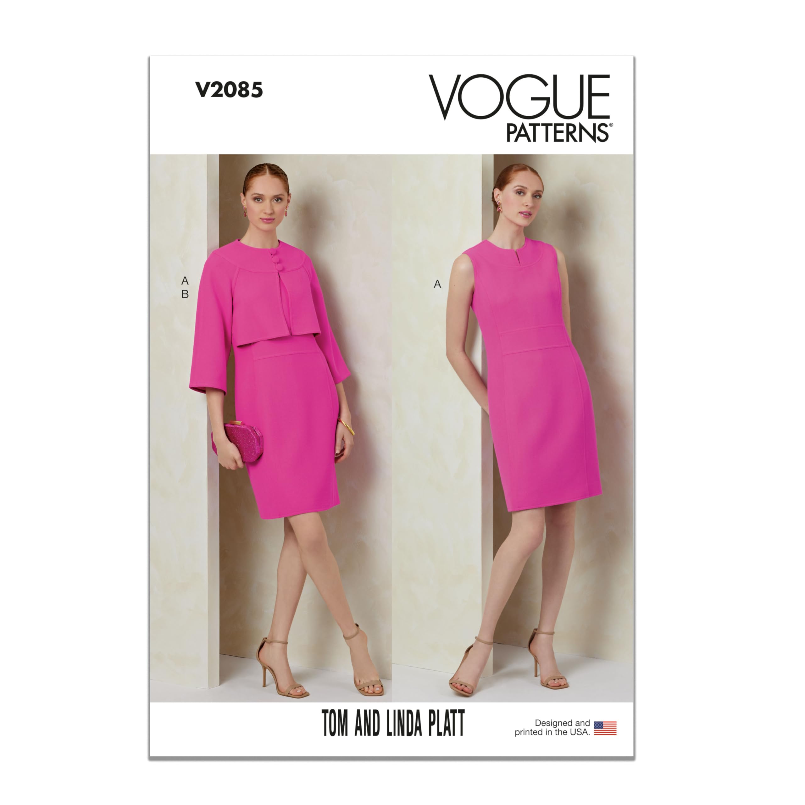 Patrons de robe et veste pour femme Vogue V2085D5 tailles 36-40