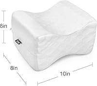 Vista 3 de Almohada de rodilla DMI, cuña para ciática, embarazo, dolor de espalda, pierna o cadera hecha de espuma de memoria con funda lavable, 8 x 10 x 6”/20