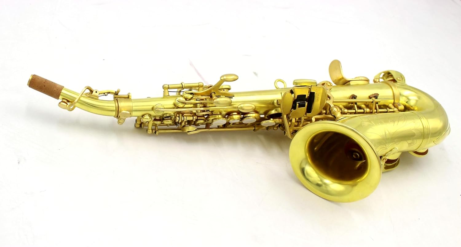 Eastern Music Pro Curved Soprano Saxophone – Unlacquered Brass (Bb Tone, Yanagisawa Style)