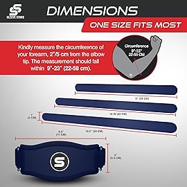 Sleeve Stars Tennis Elbow Brace for Women - Adjustable Tennis Elbow Strap, Golfers Elbow Brace for Men, Counterforce Brace for Tendonitis Relief, Fits 9-23 (Pair/Navy Blue)
