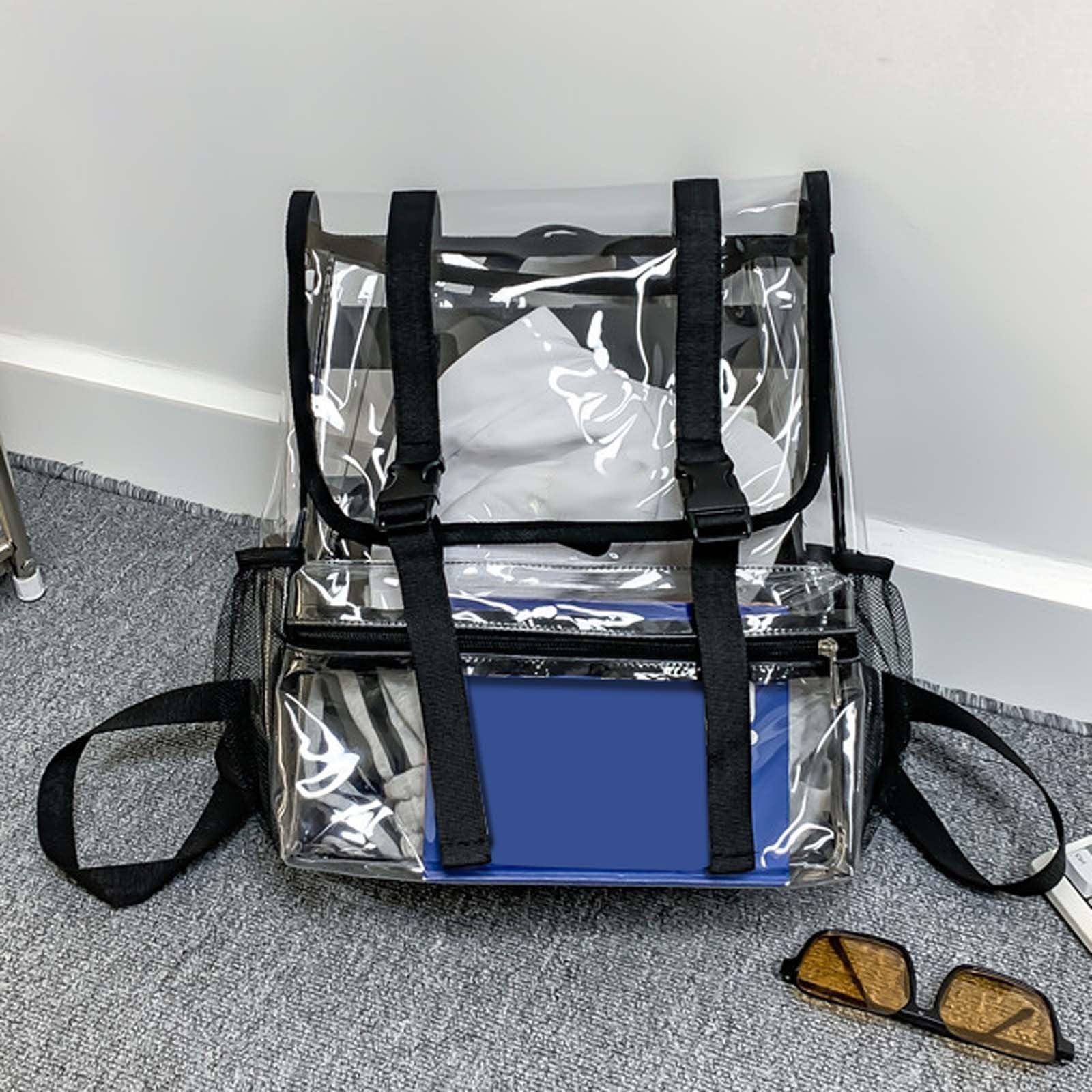 Zaino Scuola Elementare, Zaino Bambino Spallacci Imbottiti, Zaino in PVC Trasparente per Studenti delle scuole Medie e Superiori, Grande capacità, Adatto per Nuoto e Fitness