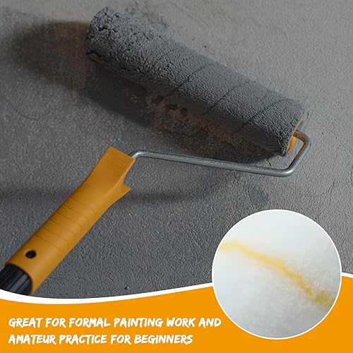 Miniatura 3 de Paquete de 24 cubiertas de rodillos de pintura de microfibra de 9 x 12 pulgadas, fundas grandes de poliéster para pintar paredes, techos,