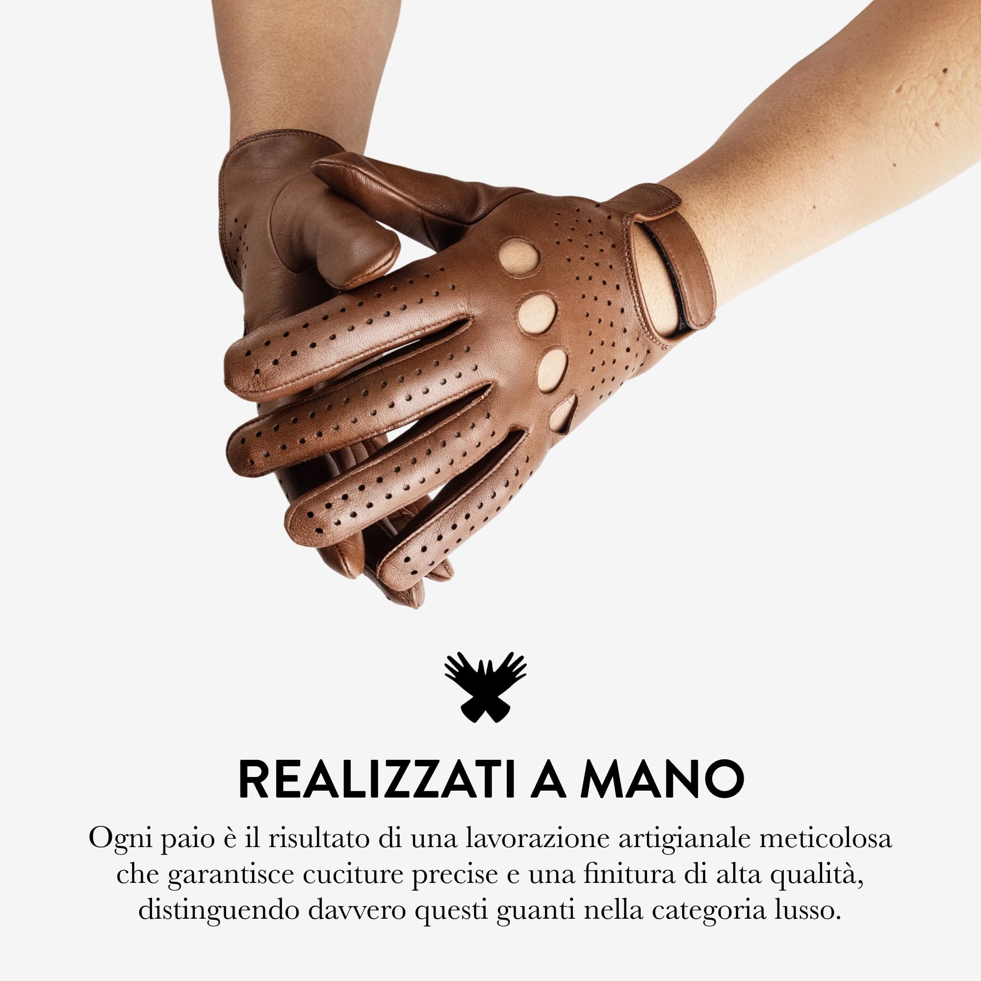 GLOVE STORY Guanti da guida uomo in pelle d'agnello nera non foderati | Eleganza senza tempo & Massima sensibilità | Accessorio premium per uomini dallo stile raffinato