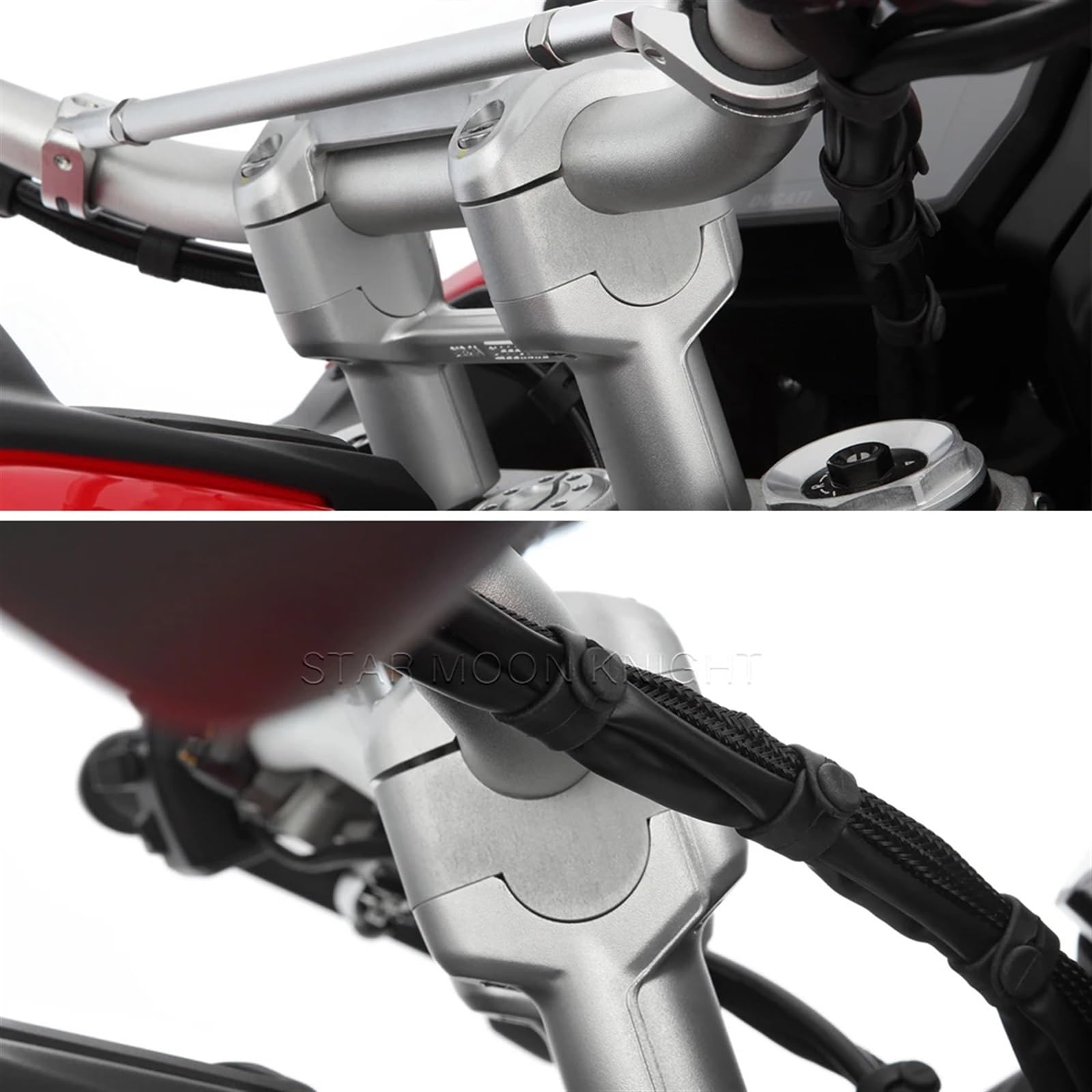 Rehausseur De Guidon Pour Ducati Multistrada V4 – Riser En Aluminium CNC, Déplacement Arrière, Confort Longue Distance
