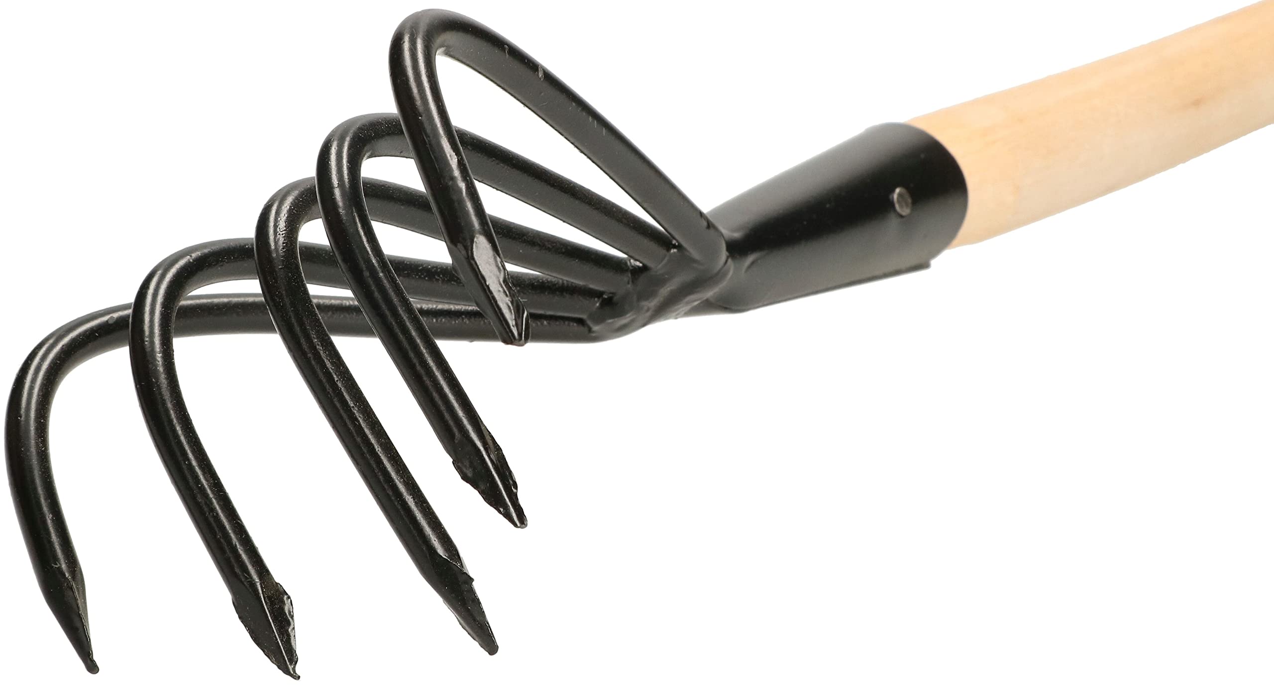 KOTARBAU® Cultivateur à Main avec 5 Dents Griffe de Jardin en Acier avec Manche en Bois 600 mm Accessoire de Jardinage Outil de Jardinage Accessoires de Plantation