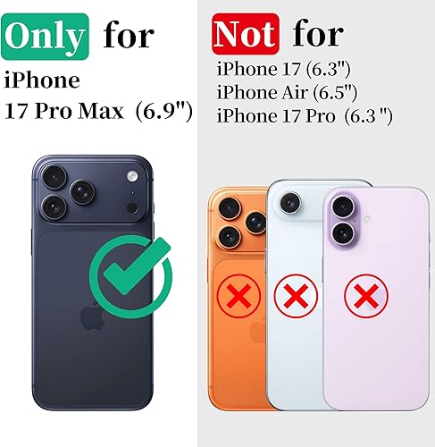 Miniatura 2 de Cozycase TOP - Funda impermeable para iPhone 17 Pro Max - Militar resistente 360 a prueba de golpes, cuerpo completo con protector de cámara de