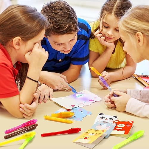 Miniatura 12 de 20 bolígrafos de tinta invisible con luz UV para bolsas de fiesta para niños y niñas, bolígrafo mágico que desaparece para niños, bolígrafo espía 20