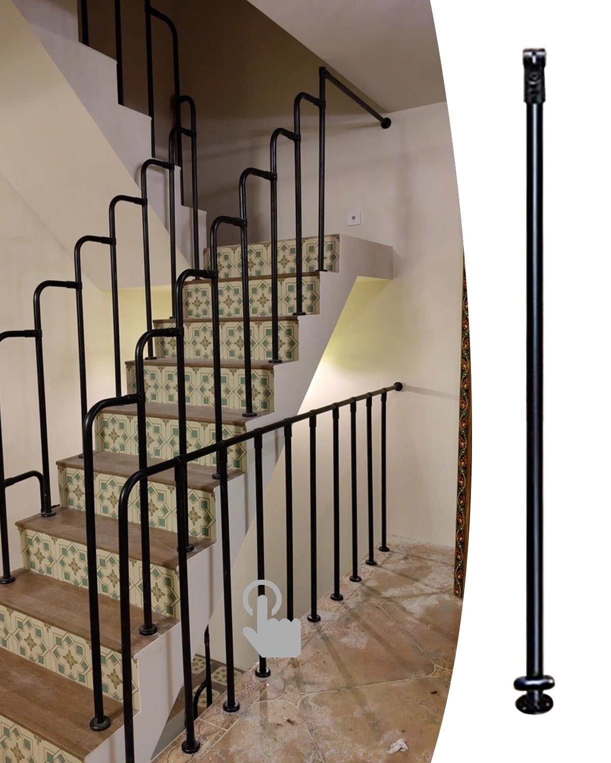 Balustres d'escalier minimalistes noirs pour sublimer votre intérieur