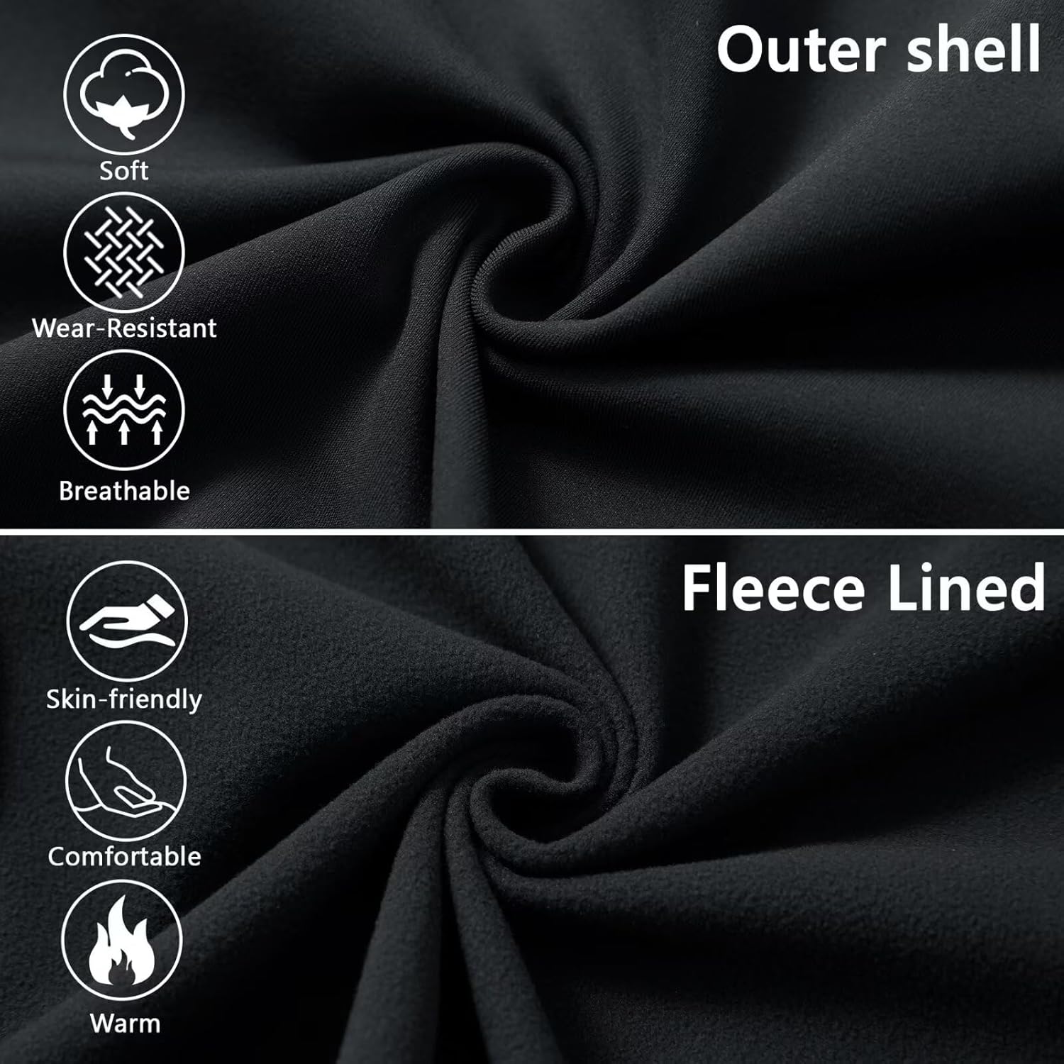 M MAELREG Full Zip Fleece Lined Jacket for Kids Lightweight Water Resistant Coat Boys Winter Long Sleeve Jackets with Pockets - Image 5