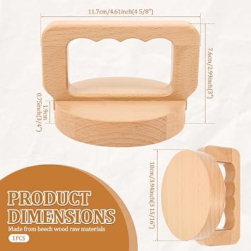 Wood Baren for Printmaking Printing Baren Tools Printing Wood Block with Ergonomic Handle