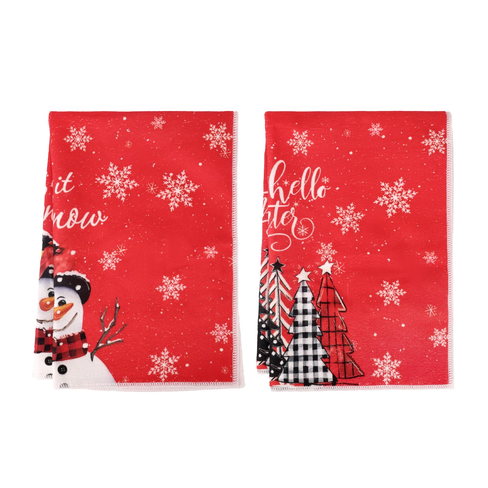 GADITIEK Paños de cocina para decoración navideña, 2 unidades, 40 x 60 cm, decoración de mesa, decoración de cocina, decoración de Navidad, paños de cocina