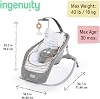 Ingenuity Boutique Collection Washable Premium Plush Fabric Foldable Baby Rocking Chair - Bella Teddy, 0-30 Months