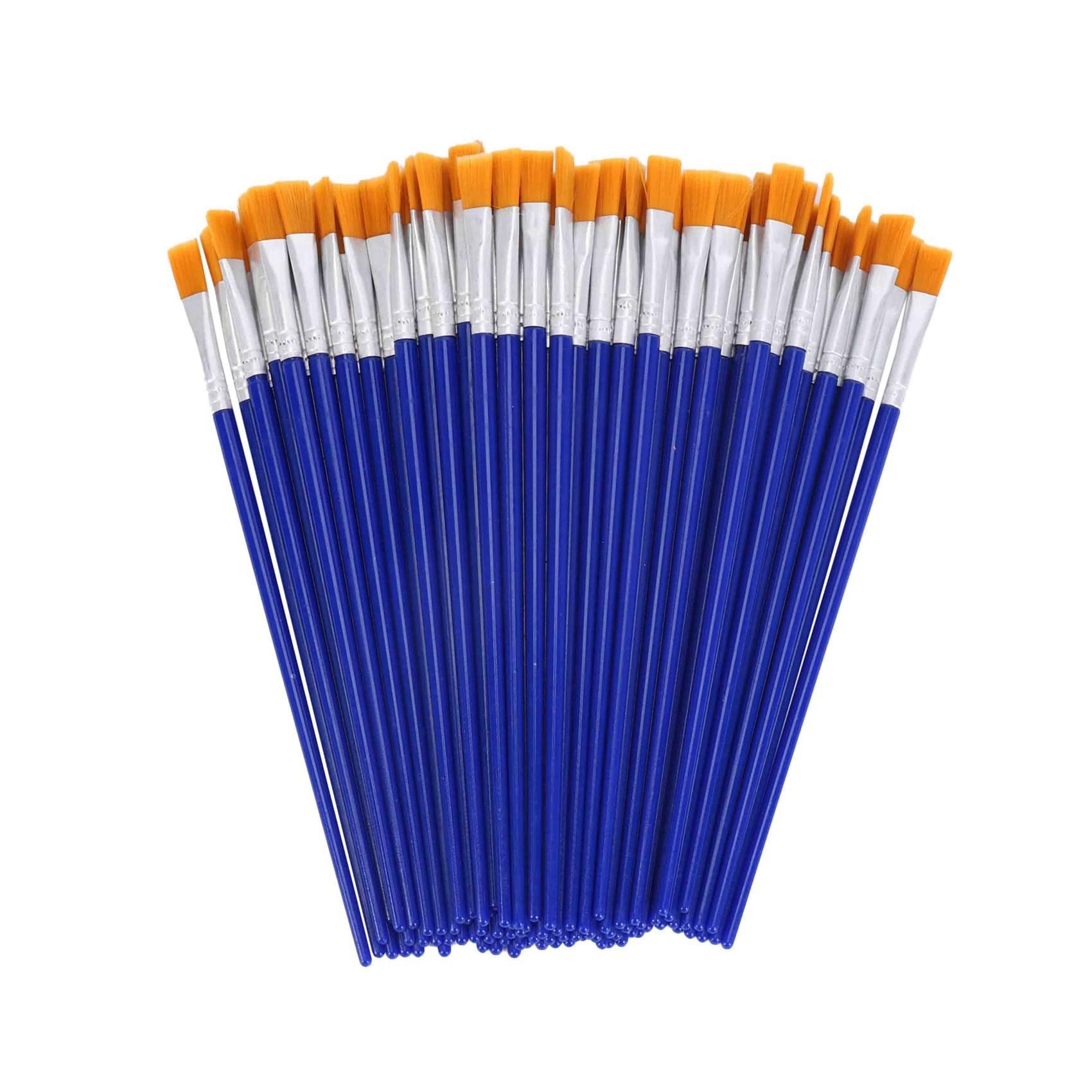 800 Pièces Séries Pinceaux Plats, Petite Brosse en Vrac pour Peinture Détail, Brosses une Cheveux en Nylon Peinture une L' Aquarelle pour Enfants,Adolescents,Artiste