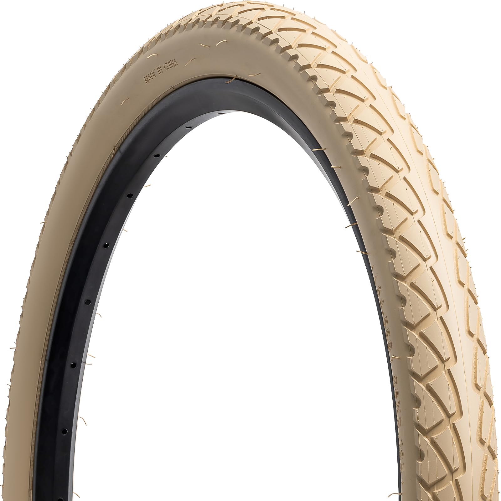 YunSCM 2PCS Faltbar 26 Zoll Reifen 26x2.10 Mantel 54-559 kompatibel Citybikes, Rennräder 26x2.0 26x2.10 26x2.125 Fahrradreifen | weißer/Beiger Reifen