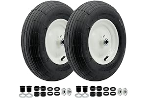 2-Pack 4.80-8 Ribbed Hand Truck Tire & Wheelbarrow Wheel