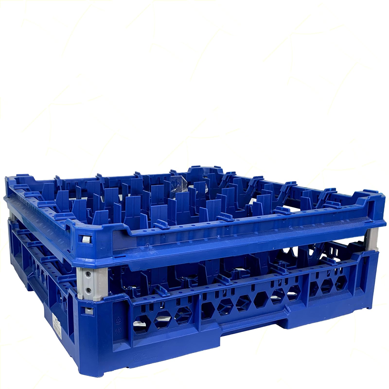 Sicignano | Cesta per Lavaggio Bicchieri, Plastica Alimentare, Impilabili, Resistenti fino a +95°C, Ideali per Lavaggio Asciugatura Stoccaggio - Misura 500x500 mm (5X5, KIT 3)