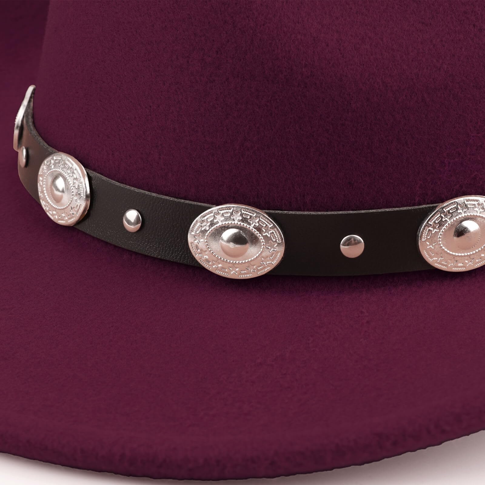 DRESHOW Chapeau Fedora à Large Bord pour Femme avec Boucle de Ceinture Rétro Panama Floppy Hat