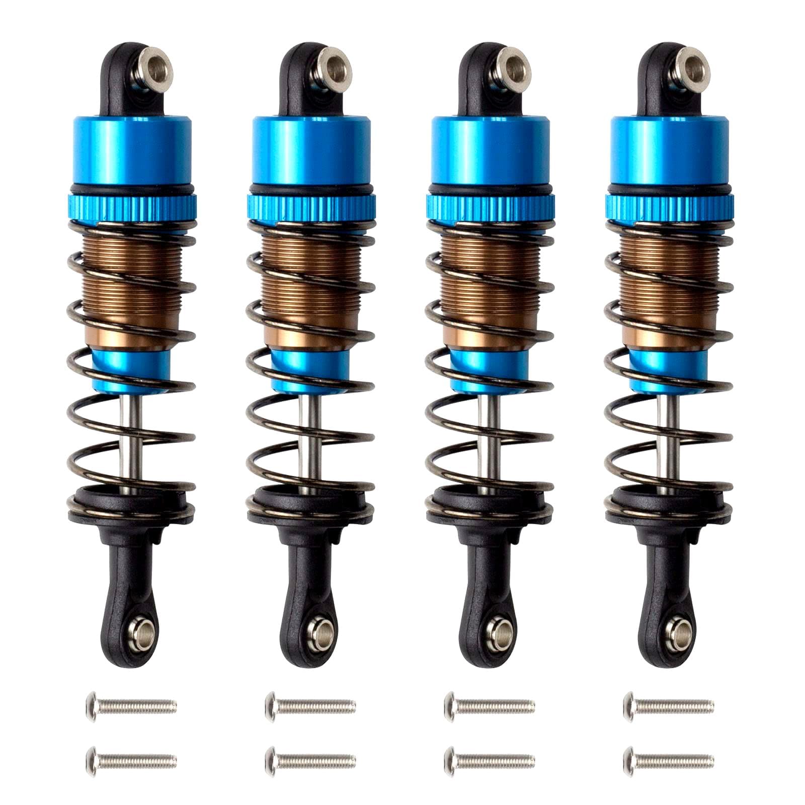 HOBOHY 62mm RC Oil Shock Absorber Damper Kit for 1/10 Tamiya TT01 TT02 1/14 Hyper Go H14BM RC Car Upgrade Parts(blue)