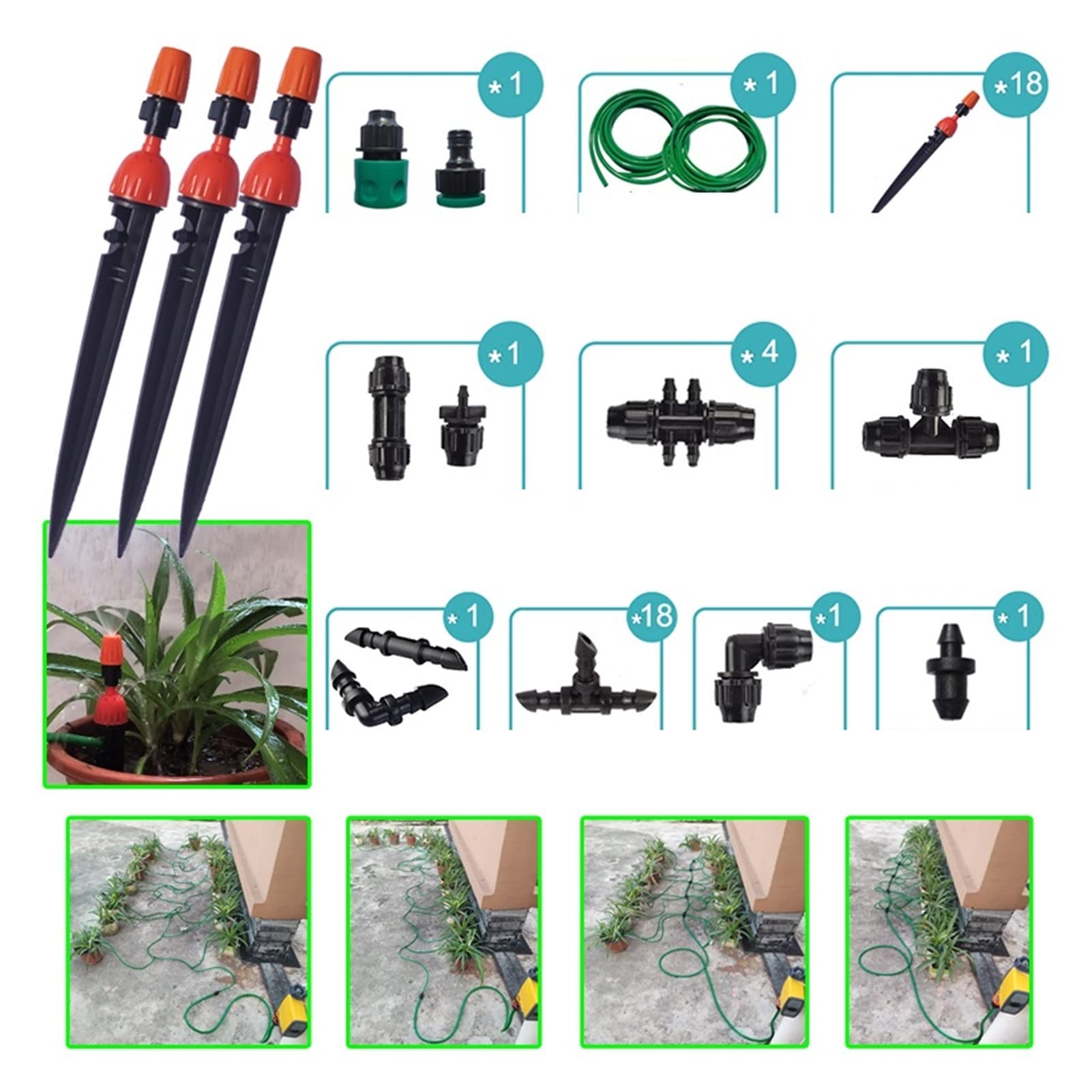 Timer per irrigazione Smart Sprinkler Timer per irrigazione WIFI Tuya Smart Home Garden Timer per irrigazione automatica Sensore pioggia Sprinkler per irrigazione Traccia il traffico e risparmia acq
