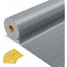 8x20 FT Garage Floor Mat, 2.8mm Thickened Diamond Plate
