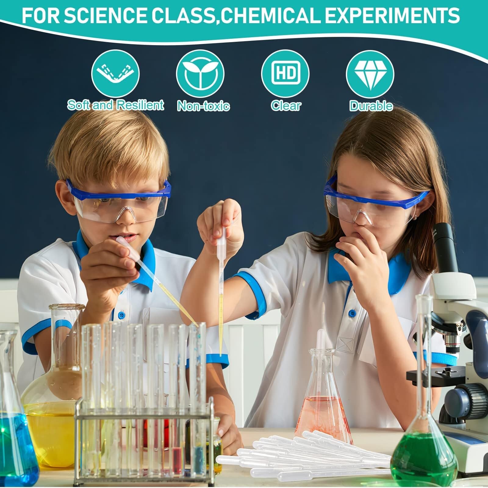 100 Pezzi Pipette In Plastica 5ML, Contagocce Usa E Getta Per Oli Essenziali, Uso Domestico, Lezioni Di Scienze, Esperimenti Di Laboratorio, Arte Fai-da-te, 1-5ml(5ML)