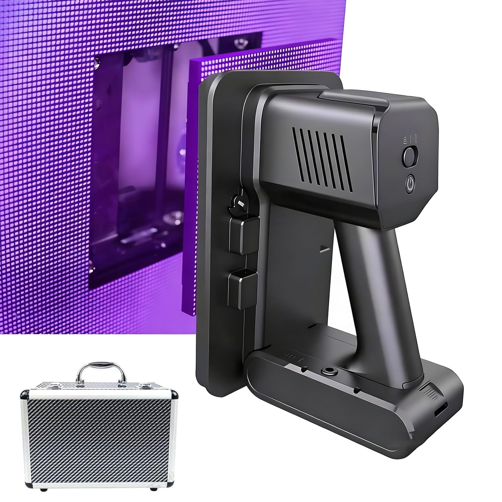 Ventosa de vacío LED, elevador eléctrico recargable con control de 2 velocidades para pantallas curvadas/de azulejos y COB