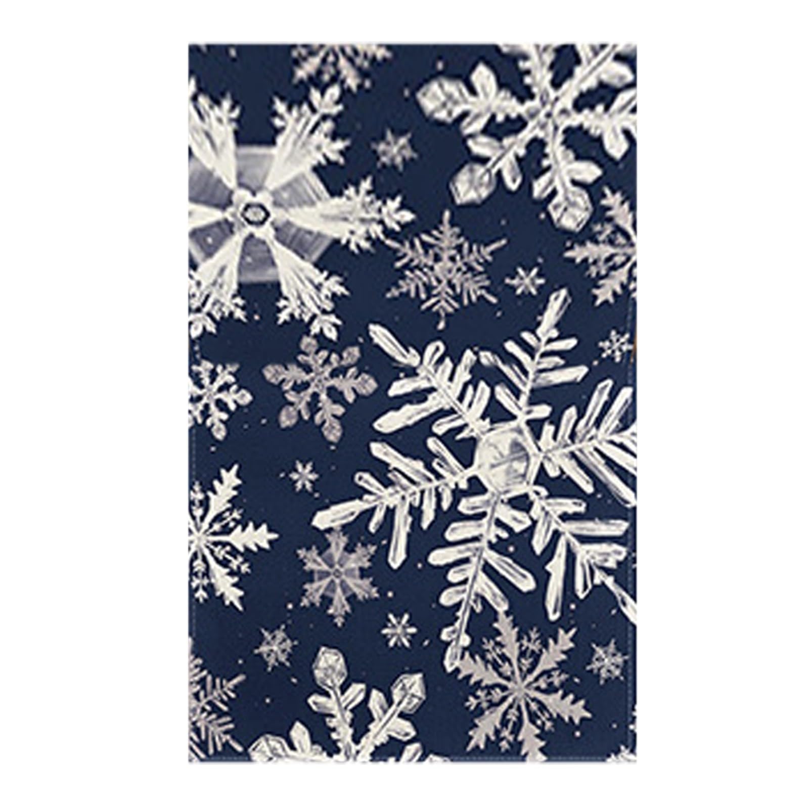 Artoid Mode Blue Snowflakes Table Runner Seasonal Winter Holiday Kitchen Dining Lunch Table Decoration For Home Party 13x72 Inch Sweet Baby Girl (A, One Size)