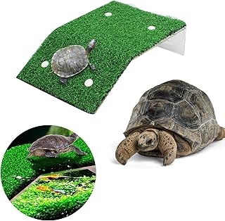 Turtle Platform Grass, Natural Floating Basking Dock for Aquarium, Reptile Tanks & Terrariums, Enhance Your Pet's Habitat, Turtle Basking Dock