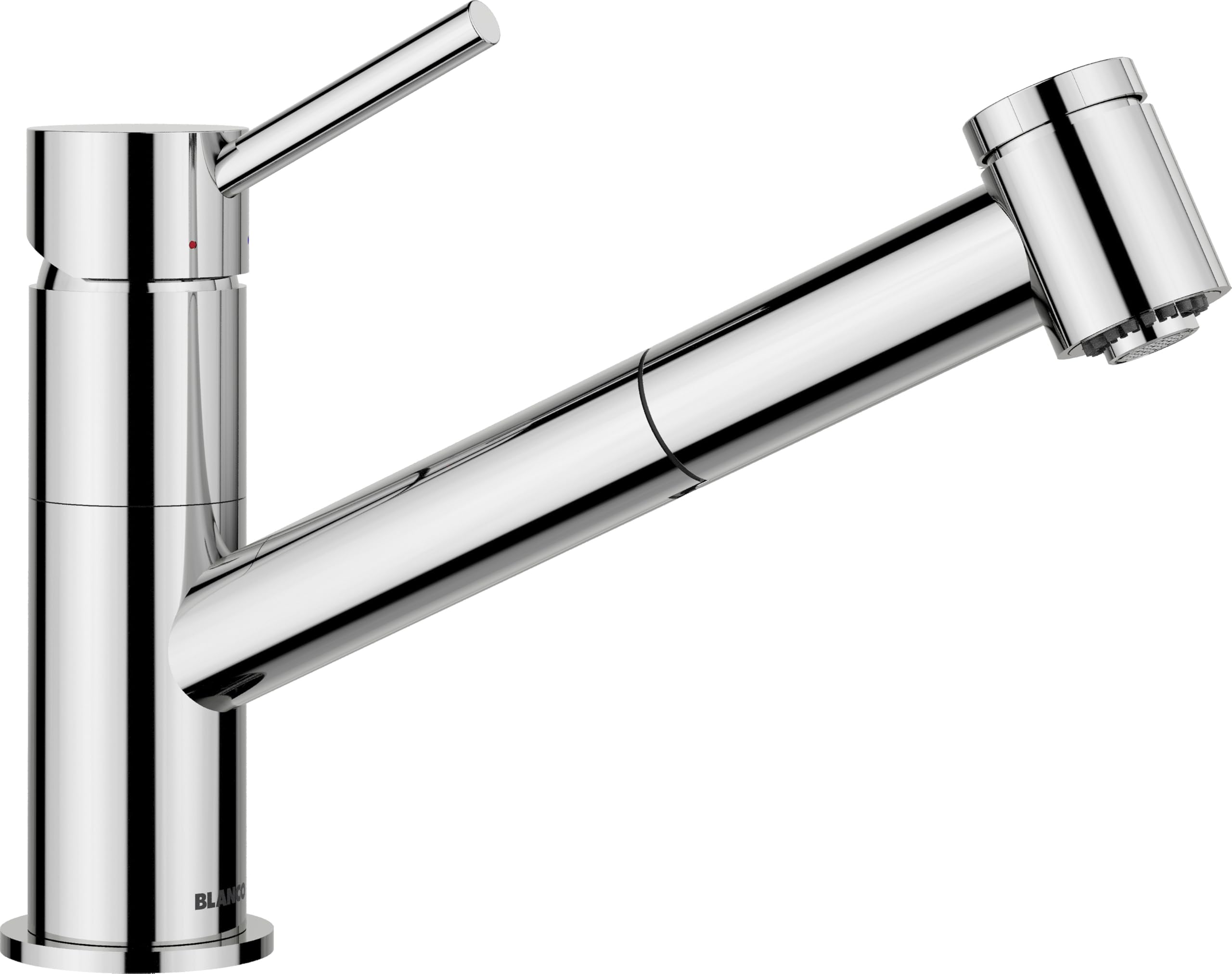 BLANCO KANO-S Vario armatura kuchenna chromowana, wysokociśnieniowa, z wyciąganym wężem, zawór zwrotny, wkład ceramiczny z regulowanym strumieniem