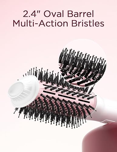 Miniatura 5 de PLAVOGUE Plavogue - Cepillo secador de pelo de doble voltaje, 100 millones de cepillo iónico negativo, cepillo de aire caliente de un solo paso en