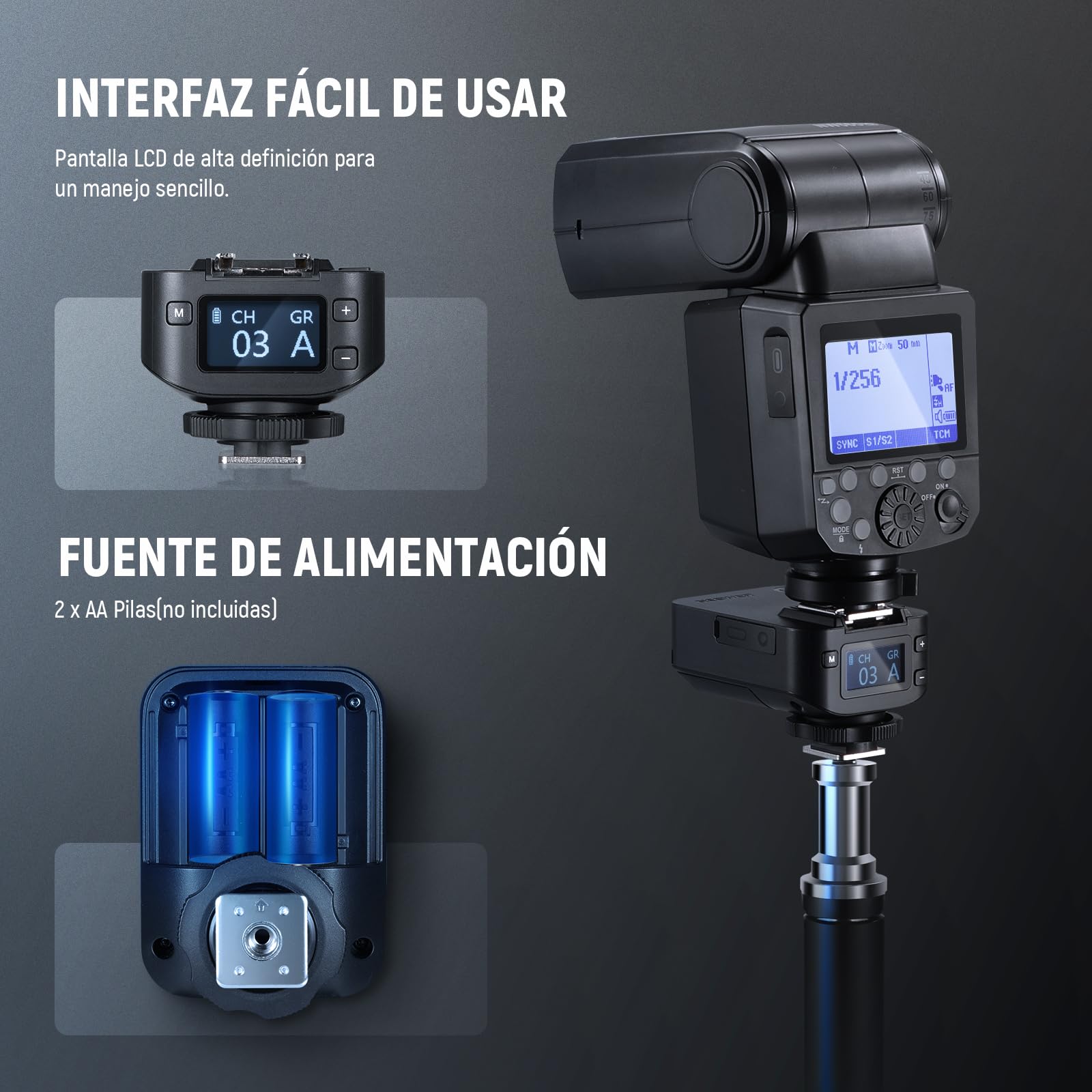 NEEWER QR 2,4G Receptor de Flash Inalámbrico para NEEWER QPRO-C, QPRO-N, QPRO-S Triggers, Contacto Único con Puerto de Sincronización de 2,5mm, Compatible con Godox Yongnuo NEEWER Vision4 ML300W S101