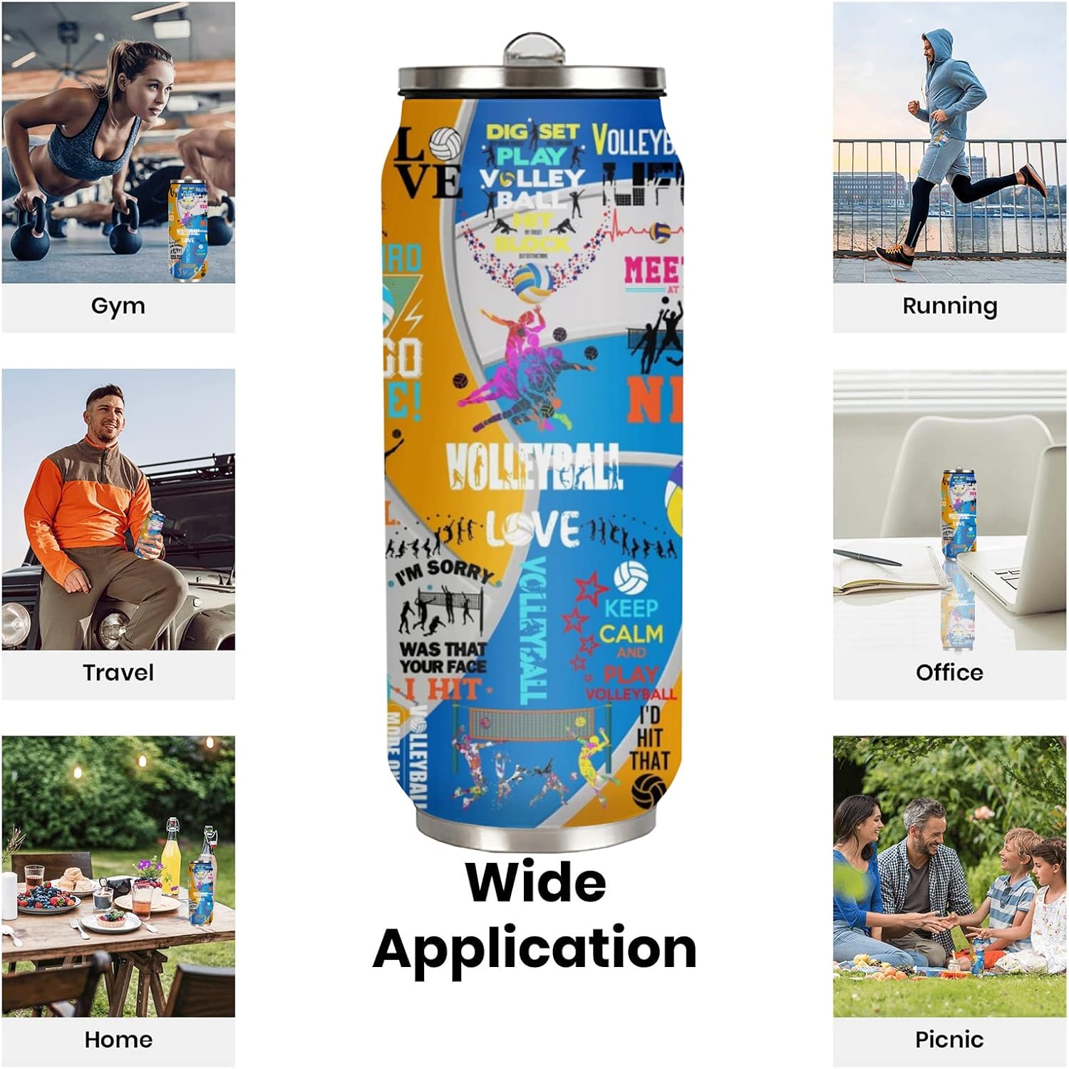 Volleyball Tumbler Cup Travel Mug With Lid,Volleyball Lover Birthday Gifts Stainless Steel Vacuum Coffee Mug Cup Volleyball Gifts For Women Men 17 Oz - Image 9