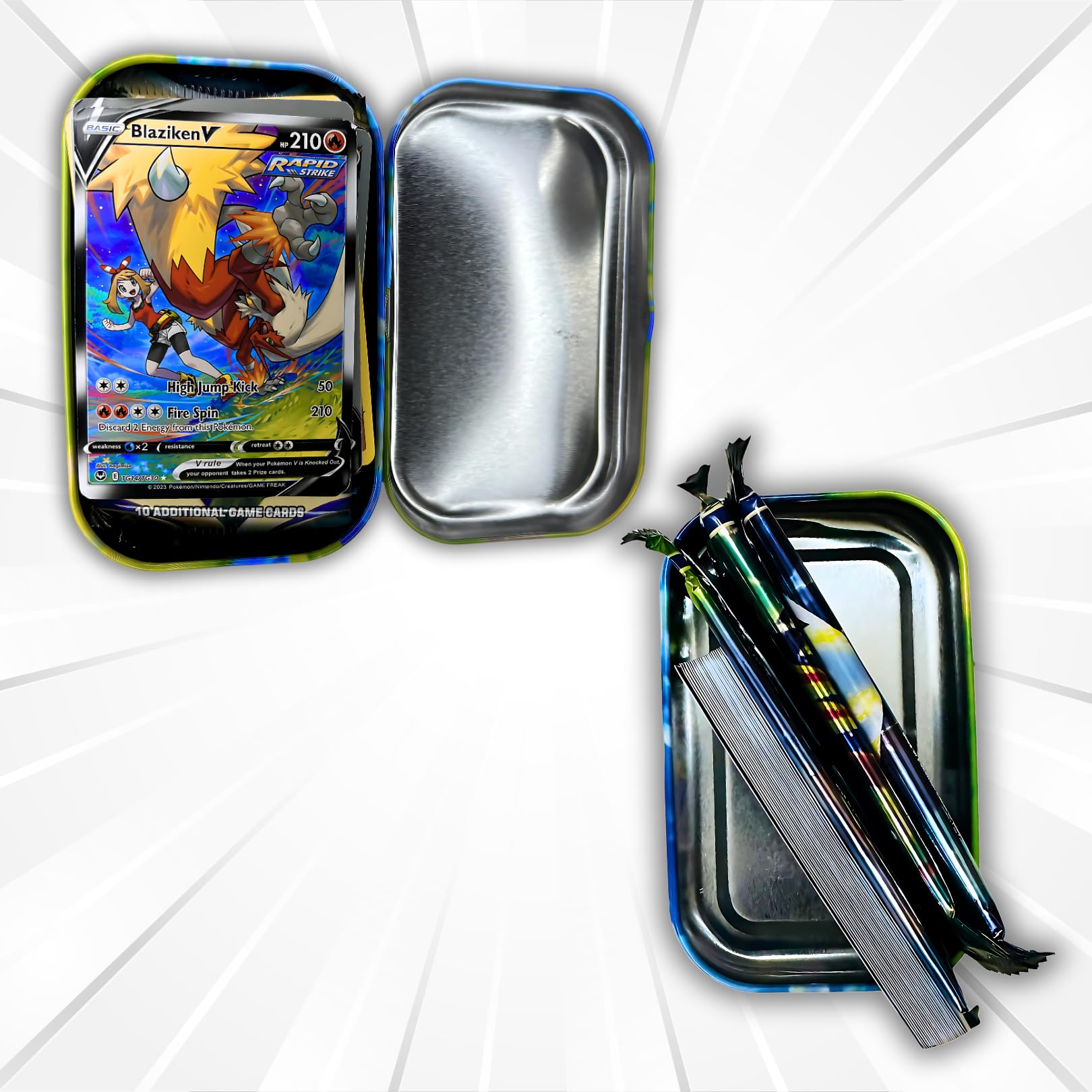 Toyzia Poke Booster Pack| 50 Rare V Series, VMAX, GX, Core Series Holo Cards in Collectible Box|Pokemon Trading Card|TCG|Random Box - Image 6 thumbnail