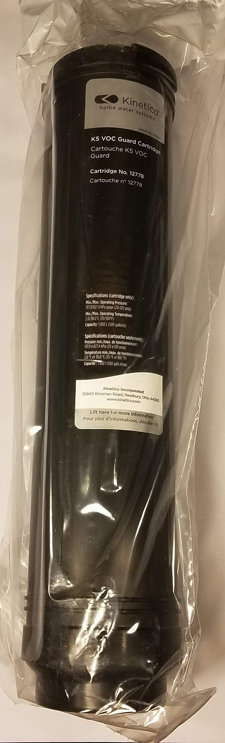 Kinetico Silver 12778 Water Filter Cartridge