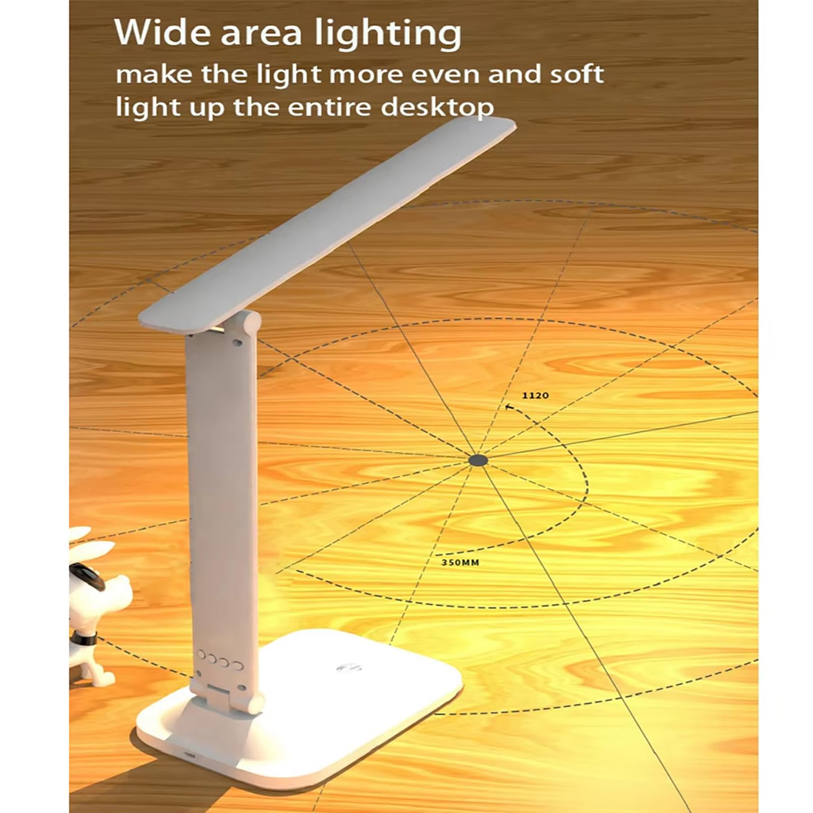 Lampe De Bureau Ronde LED Tactile Avec Batterie Rechargeable 3200 MAh - Éclairage Réglable USB Pour Maison Et Bureau