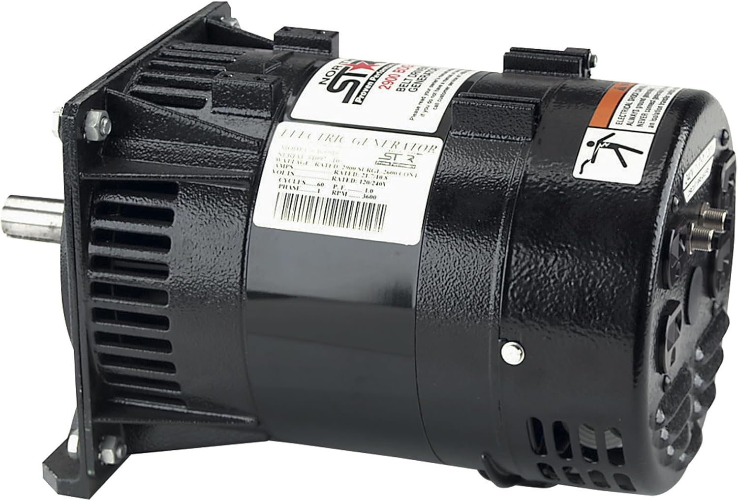 NorthStar Belt-Driven Generator Head - 2,900 Surge Watts, 2,600 Rated Watts, 5 HP Required