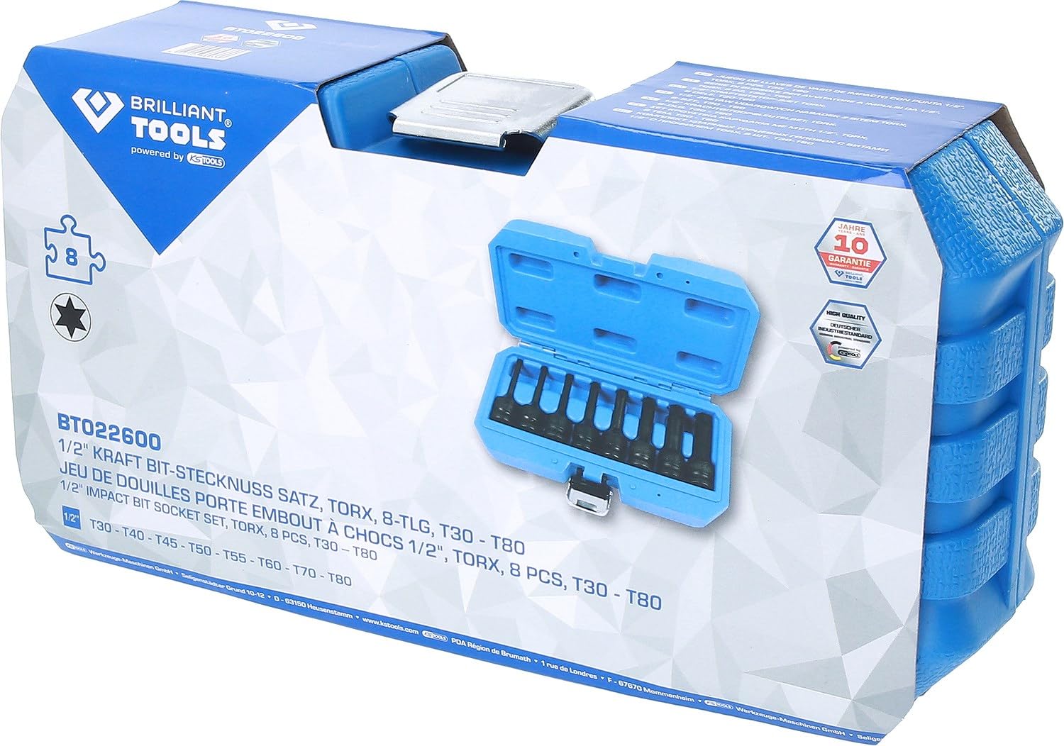BRILLIANT TOOLS BT022600 Jeu de douilles tournevis [Powered by KS TOOLS]