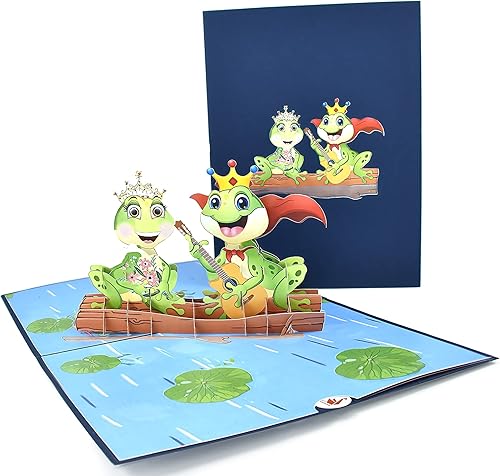 Miniatura 2 de Teabug Cards Frog Prince Serenade - Tarjeta de cumpleaños emergente, tarjeta de amistad, tarjeta de San Valentín, tarjeta de cumpleaños para niños,