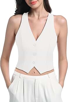 V VOCNI Vest for Women V Neck Sleeveless Racerback Fashion