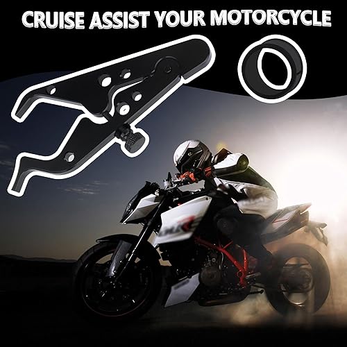 Miniatura 6 de Control de crucero de motocicleta con anillo de silicona, bloqueo de acelerador de motocicleta antifatiga para acelerador de manillar, asistencia