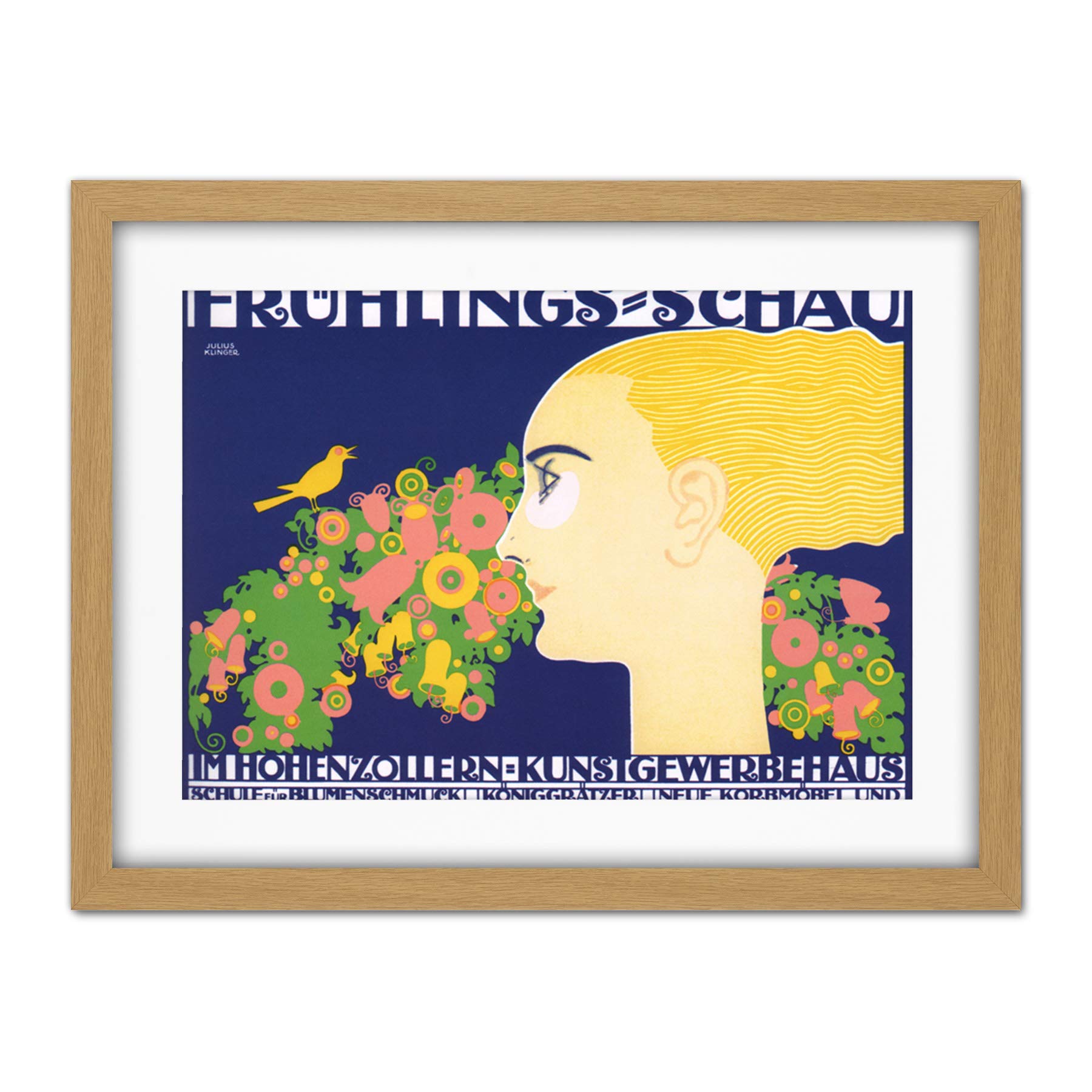 Wee Blue Coo Spring Show Hohenzollern Vienna Austria Floral Artwork Framed Wall Art Print 18X24 Inch