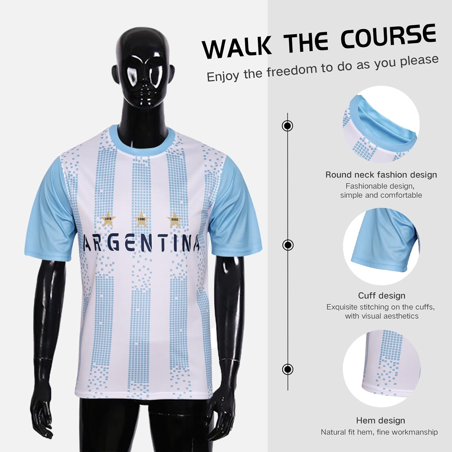 DIBEI Fan Soccer Jersey for 2026 World Cup Fan Soccer Jersey - Argentina，Brazil，Mexico，Canada & USA - Image 2