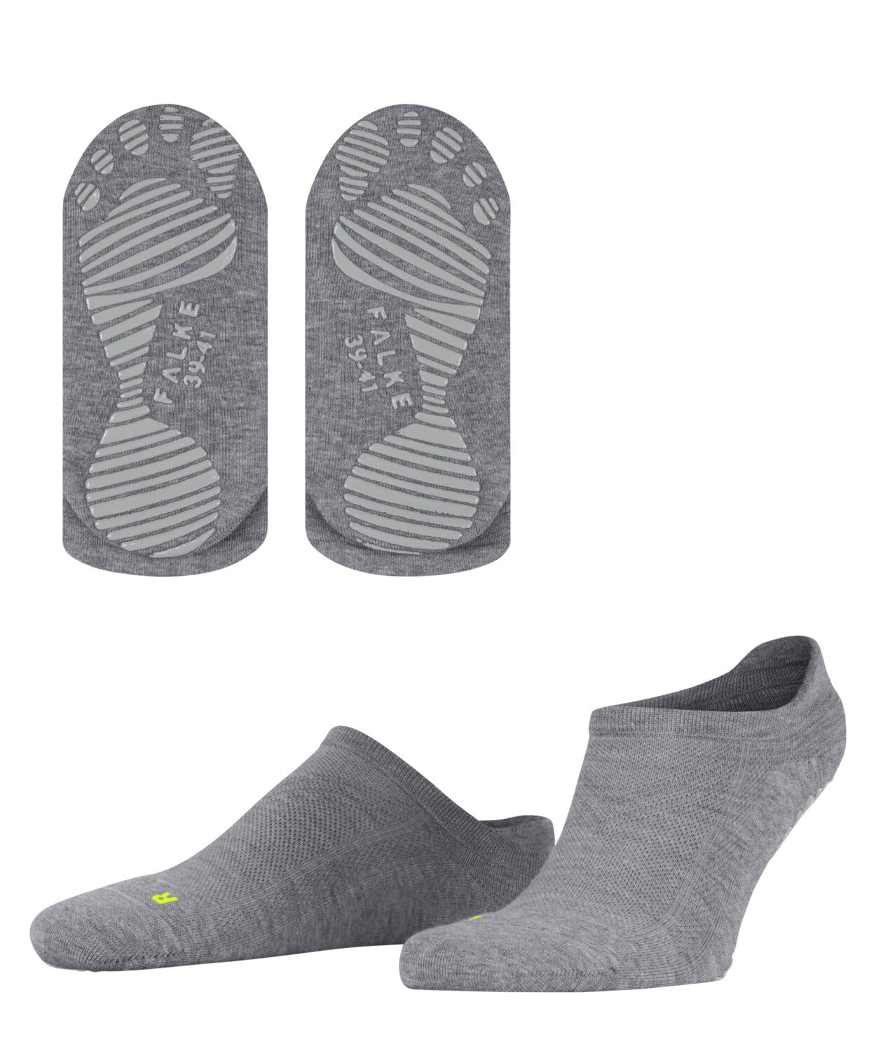 FALKE Unisex Cool Kick U Hp Soft Breathable Quick Drying Grips On Sole 1 Pair Grip socks, Grey Light Melange 3775, 8/9 UK