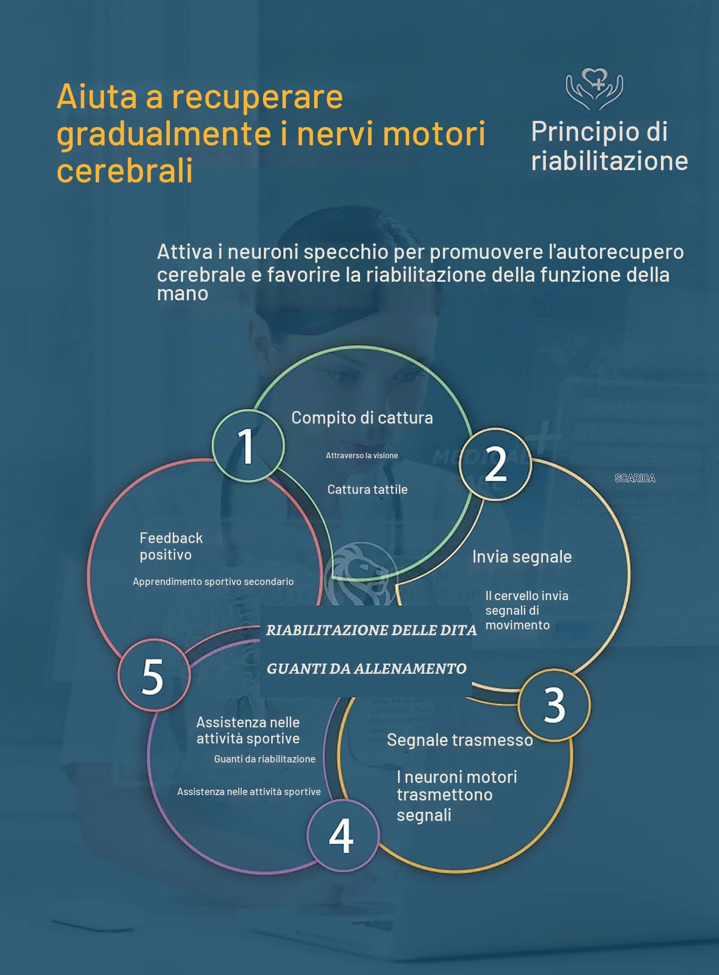 Guanti Per Robot Per Riabilitazione, Guanti Per Riabilitazione Con Dita Per Pazienti Con Ictus Emiplegia, Protezione Per Tutore Per Raddrizzare Le Dita, Per Pazienti(Size:codice L,Color:mano sinistra)