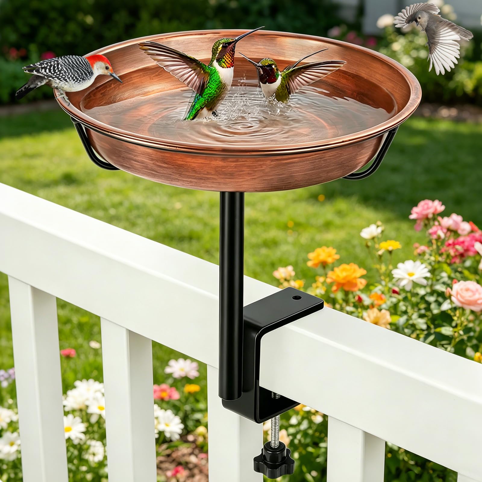 Gtongoko Deck Mounted Bird Bath
