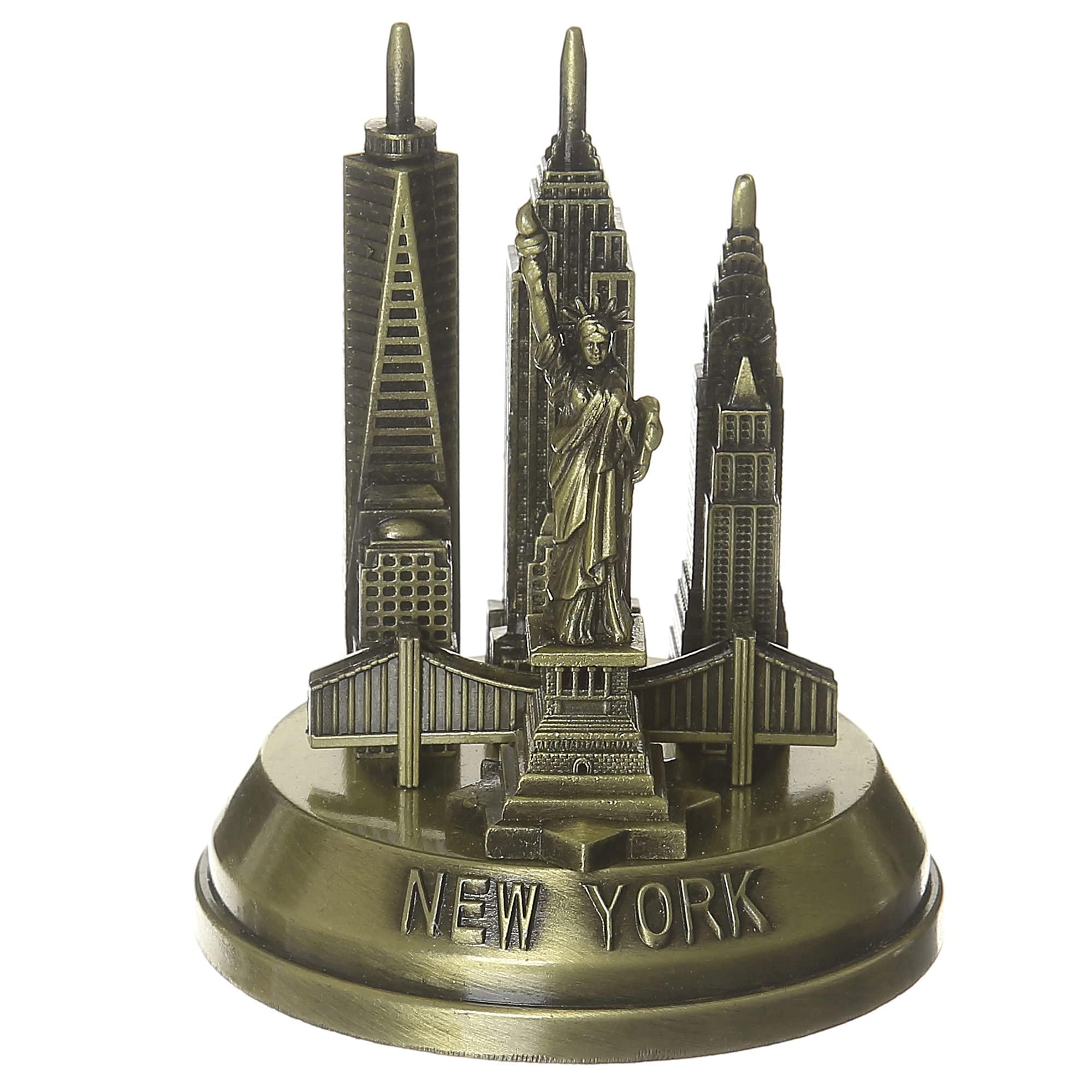 Buy NYC City Landmarks Vintage Bronze Architecture Statue Collectible